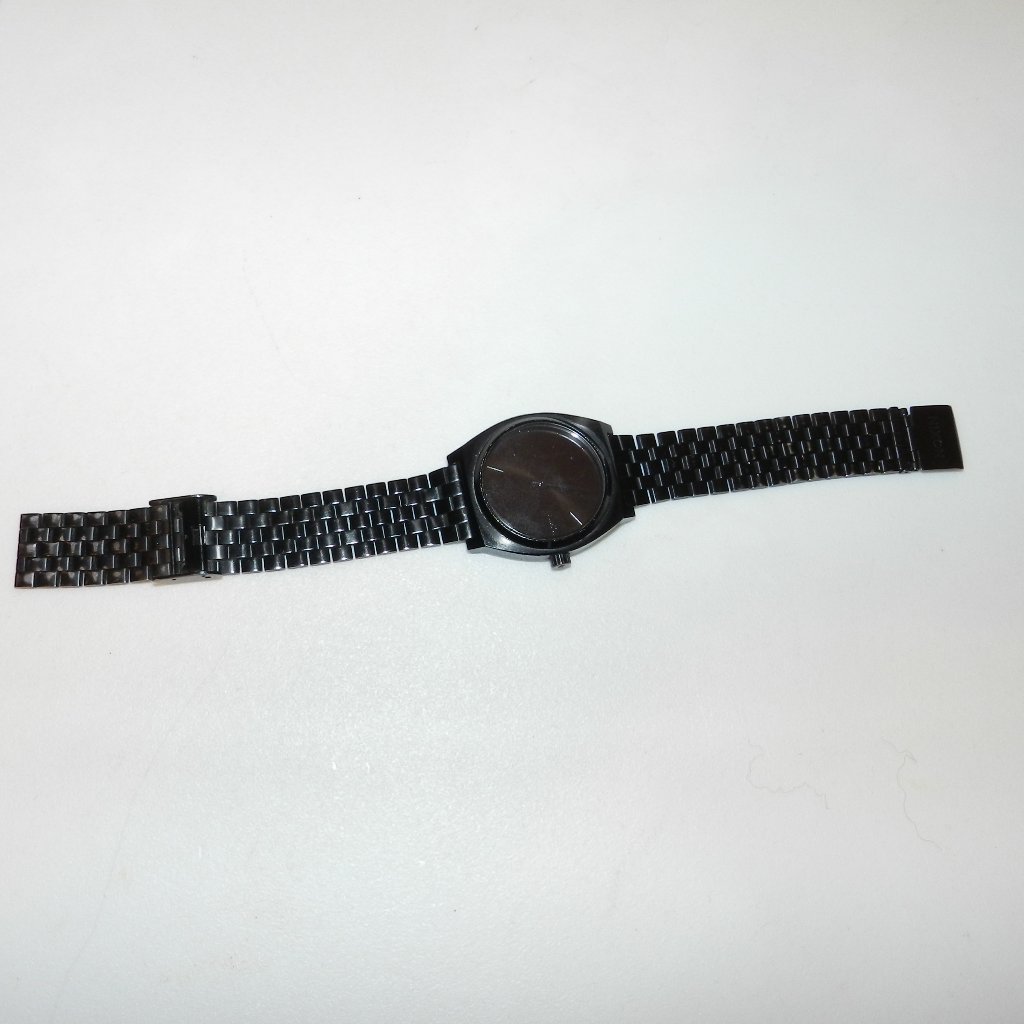 Nixon Minimal The Time Teller Mens Gunmetal Black Stainless Steel Wristwatch